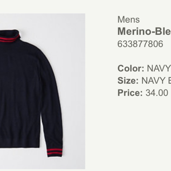 Merino Blend blend turtleneck - Picture 1 of 4